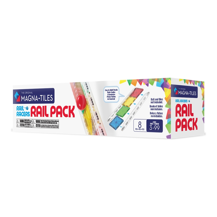 MAGNA-TILES Rail Racers Rail Pack magneettirakennussarja, 8 osaa – 2
