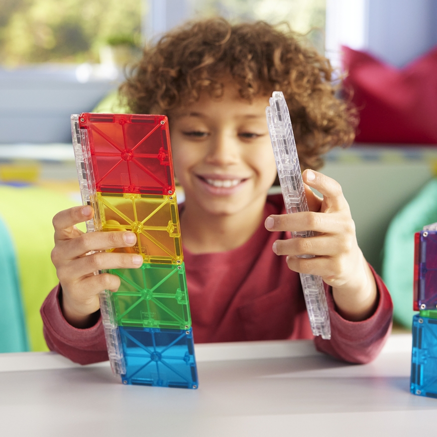 MAGNA-TILES Rail Racers Rail Pack magnetinių konstrukcijų rinkinys, 8 dalys – 5