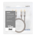 LogiLink CA1209 audiokaapeli 10 m 2 x RCA Musta