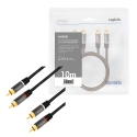 LogiLink CA1209 audio cable 10 m 2 x RCA Black LogiLink CA1209 audio cable 10 m 2 x RCA Black