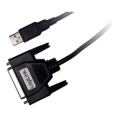 LogiLink USB / D-SUB 25 Adapter Cable, 1.8m D-sub (DB-25) Black