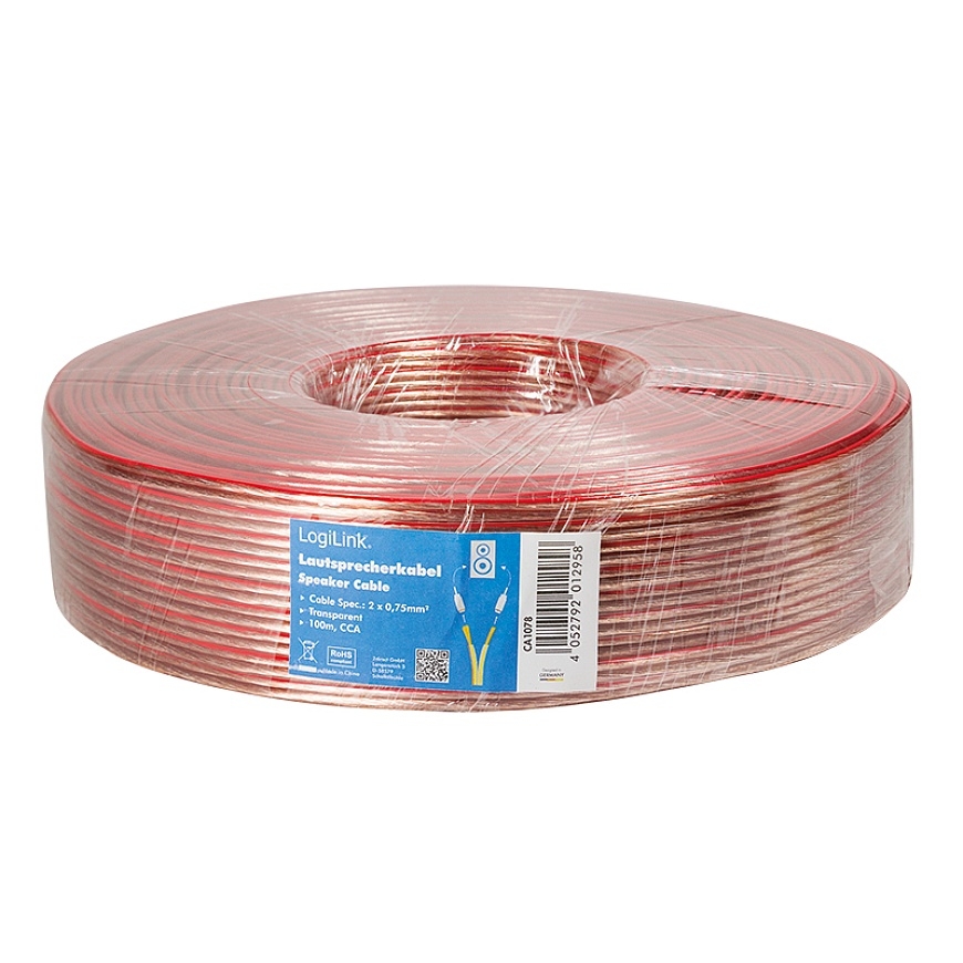 LogiLink CA1078 аудио кабель 100 m Прозрачный – 3