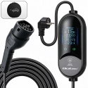 Qoltec Mobile Charger for Electric and Hybrid Vehicles with 2-in-1 Regulation Type2 | 3.5kW | 230V | SCHUKO 16A | LED | 5m