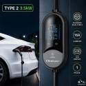 Qoltec Mobile Charger for Electric and Hybrid Vehicles with 2-in-1 Regulation Type2 | 3.5kW | 230V | SCHUKO 16A | LED | 5m
