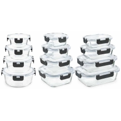 DA614 Glass Kitchen Container Set, 12 pcs.
