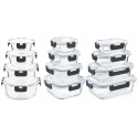 DA614 Glass Kitchen Container Set, 12 pcs. DA614 Glass Kitchen Container Set, 12 pcs.
