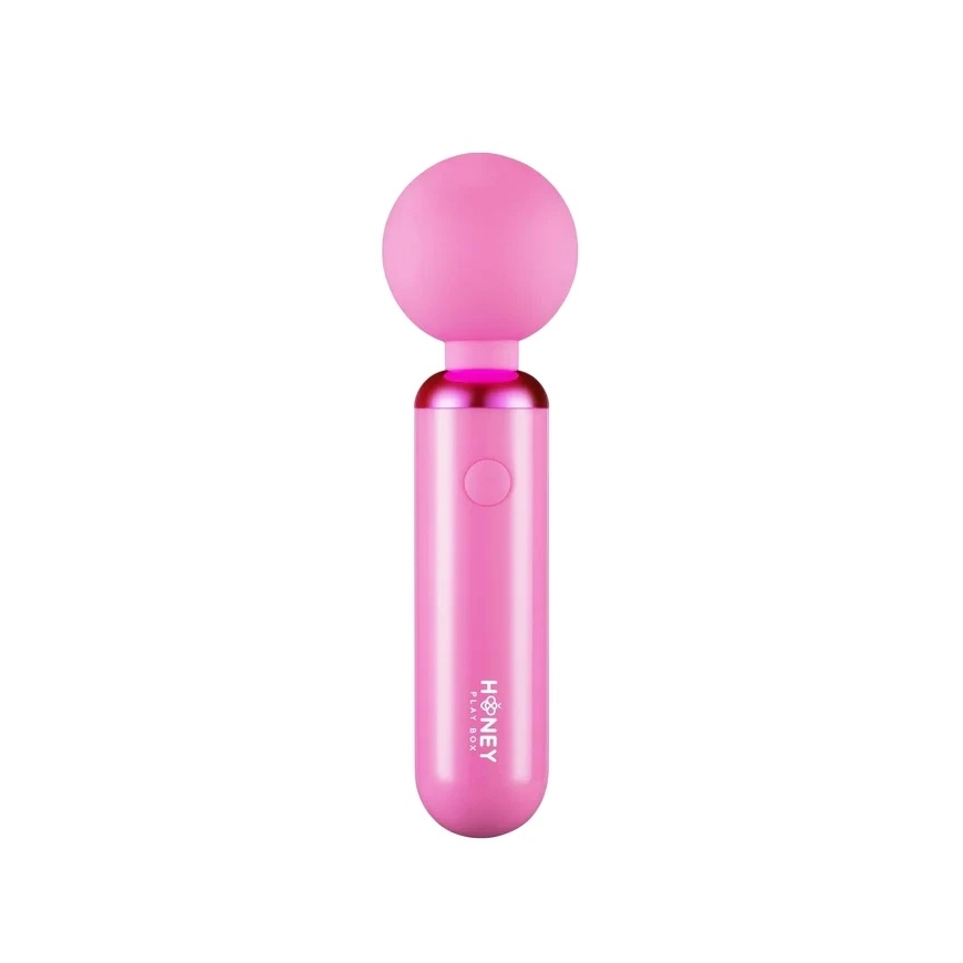 Honey Play Box, Pomi Wand, Klitorikivira, 10 värinatilaa, USB-ladattava, Silikoni+ABS, 17.60 × 4.70 × 4.70 cm, Vaaleanpunainen
