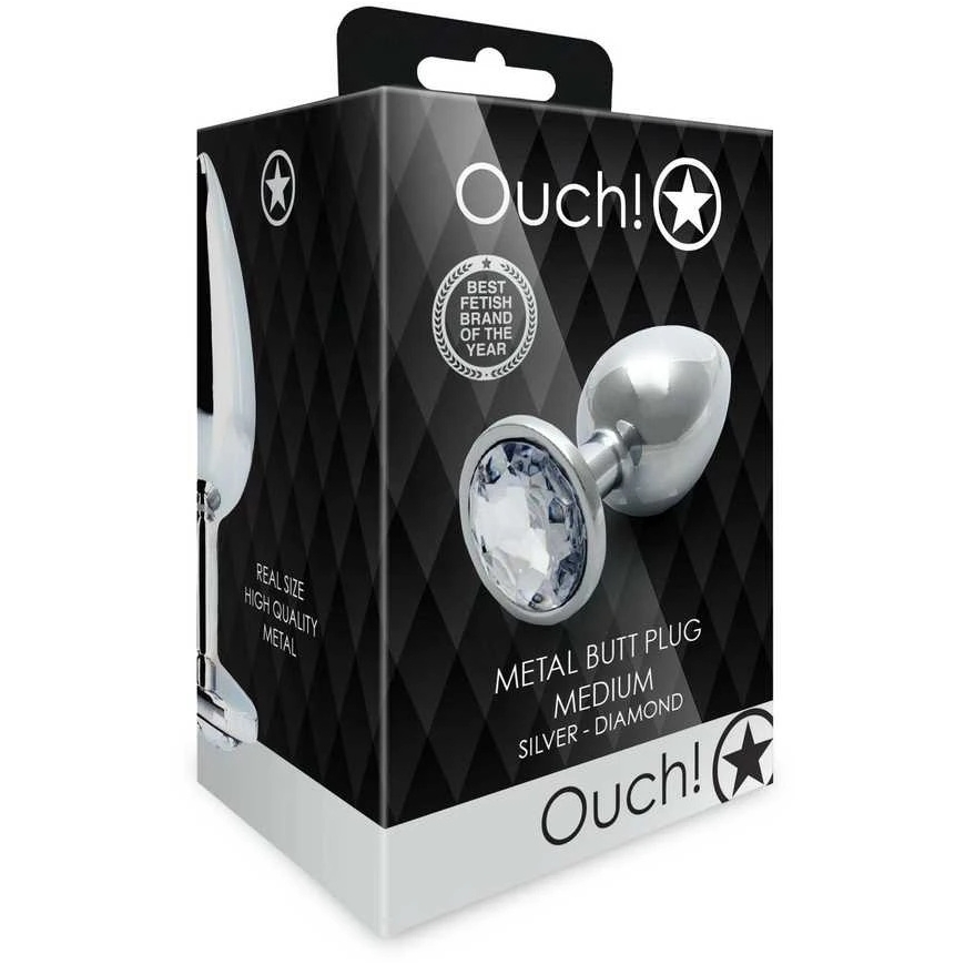 Ouch By Shots Ouch! Round Gem Butt Plug - Medium – 3