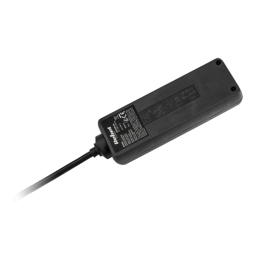 Przedłużacz Prailgintuvas 3 lizdai 5m prancūziško tipo be jungiklio (3x1.5mm) Rebel juodas – 2