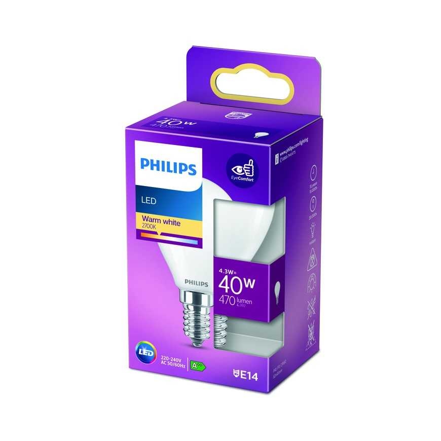 Philips LED CLASSIC 40W P45 E14 WW FR ND RFSRT4