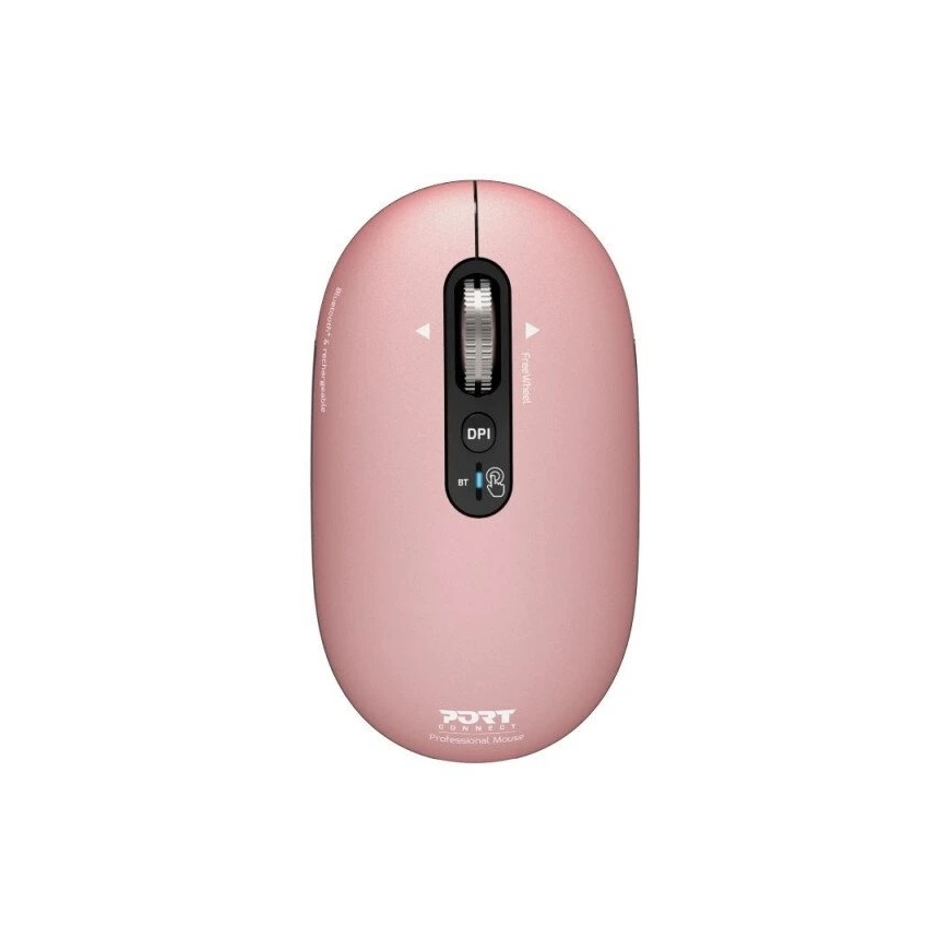 Port Designs PORT CONNECT Pure MAC, Traadita laetav hiir, Bluetooth, FreeWheel, 3200 DPI ROSE – 2