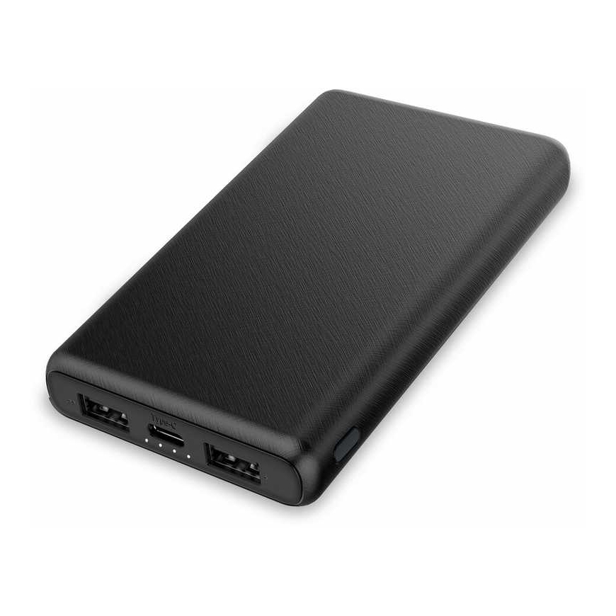 Contact Powebank 10000mAh 10W+cable USB-A USB-C Juodas