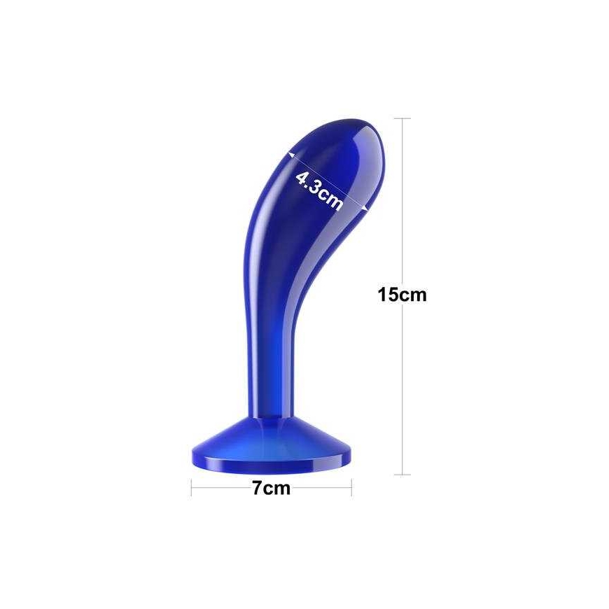 LOVETOY Flawless Clear Prostate Plug 6.0'' Blue – 3