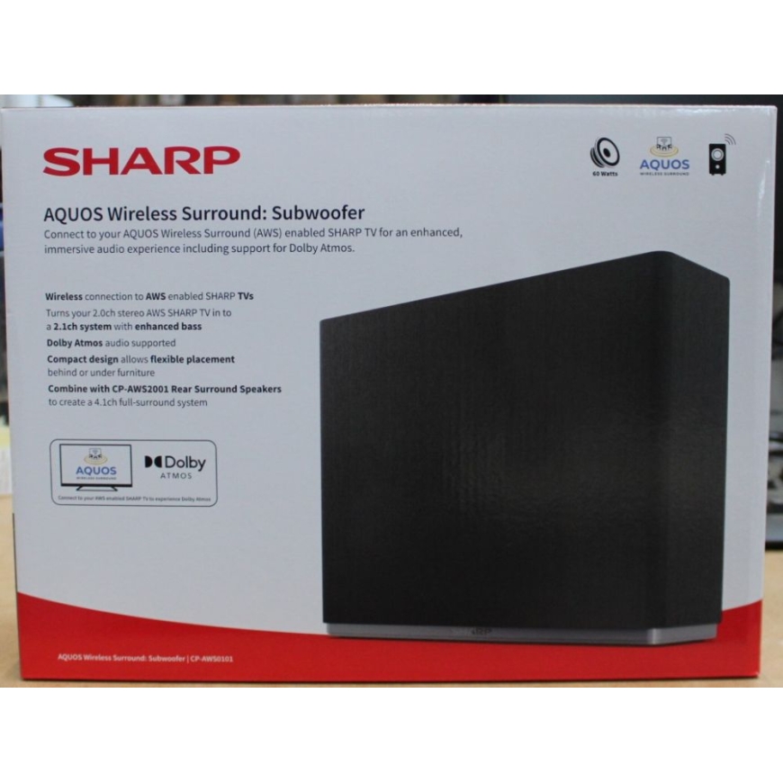 SALE OUT. AQUOS Wireless Surround Subwoofer | AQUOS Surround Subwoofer | CP-AWS0101 | Wi-Fi | DAMAGED PACKAGING | Wireless conne
