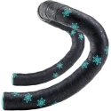 SUPACAZ Super Sticky Kush - Galaxy - Celeste Stars + Celeste Plugs handlebar tape with plugs SUPACAZ Super Sticky Kush - Galaxy - Celeste Stars + Celeste Plugs handlebar tape with plugs