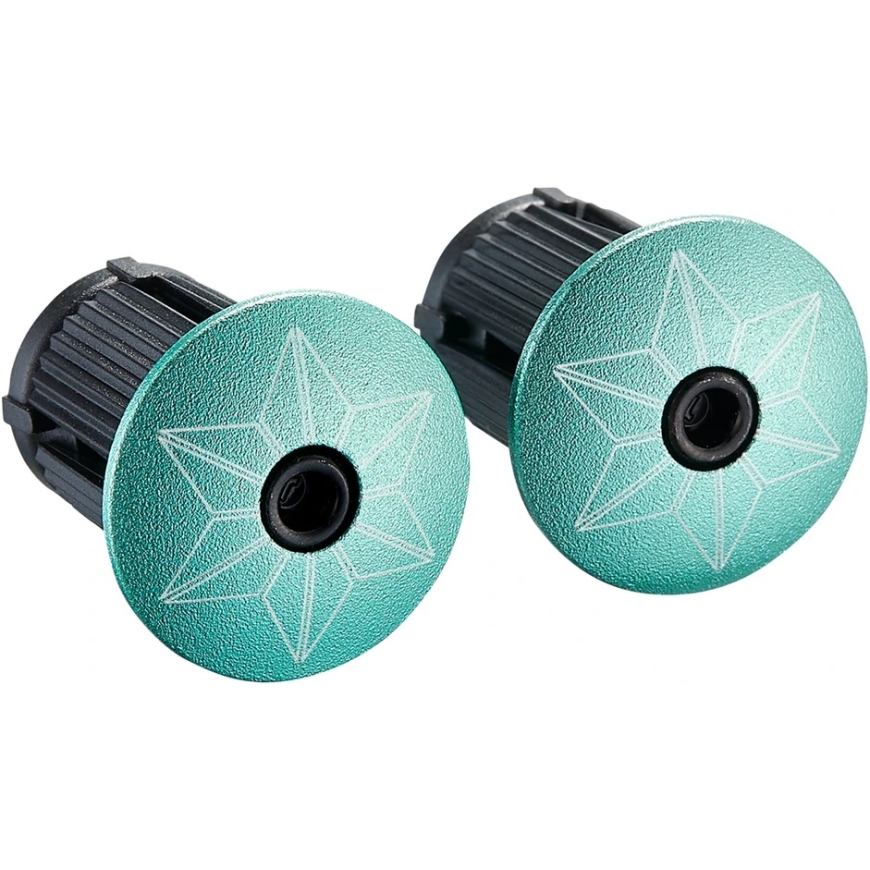 SUPACAZ Super Sticky Kush - Galaxy - Celeste Stars + Celeste Plugs handlebar tape with plugs – 3