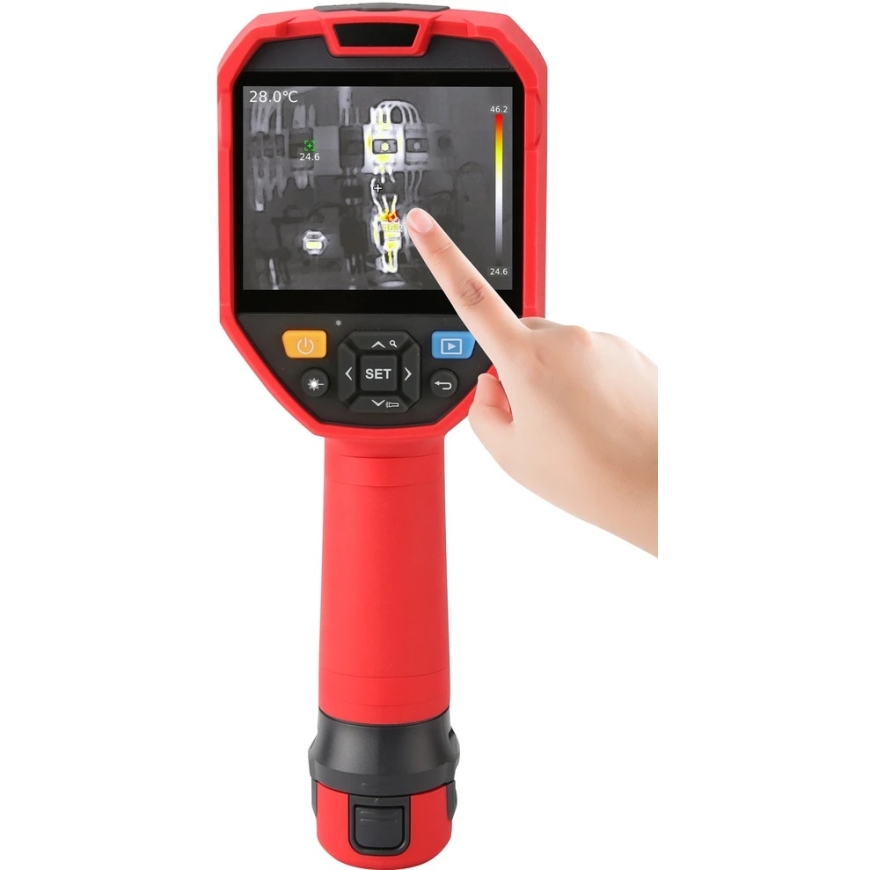 Professionaalne termovizioonikaamera, 256x192, -20-550°C, 56°×42.2°, 25Hz, 3.5' IPS puutekaamera, 5MP, P54, Wi-Fi live, 32GB Mic – 3