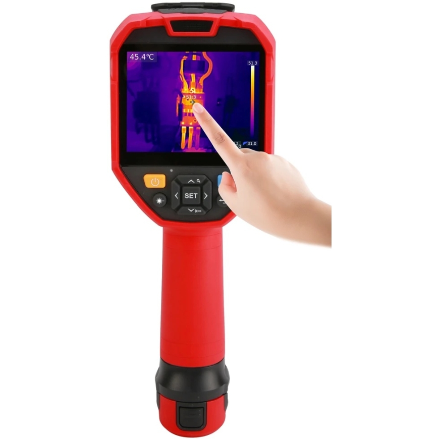 Professional thermal imaging camera, 256x192, -20-550°C, 56°×42.2°, 25Hz, 3.5' IPS touch screen, 5MP, P54, Wi-Fi live, 32GB Micr – 5