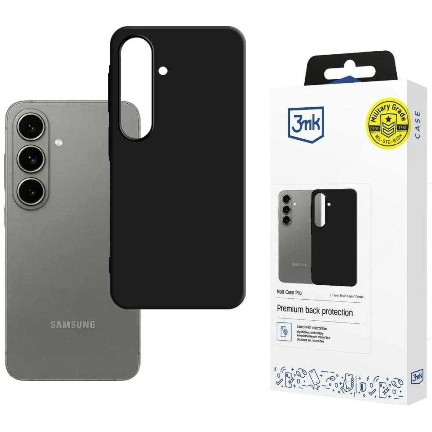 3MK Matt Pro maciņš Samsung Galaxy A57, melnā krāsā
