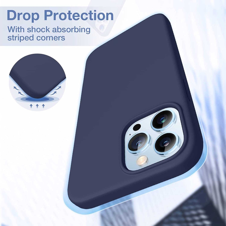 Riff "Soft Silicone Case iPhone 13 Pro" Tamsiai mėlyna