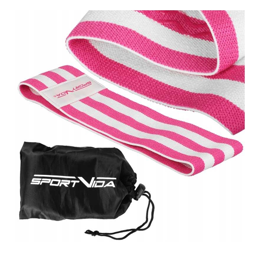 Sportvida Fitness un Crossfit Gumijas Gūžas Josla 32x7,6cm Rozā – 5