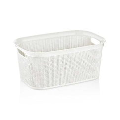 UCSAN Pesukorv 38L KNIT valge 57x37x25 cm