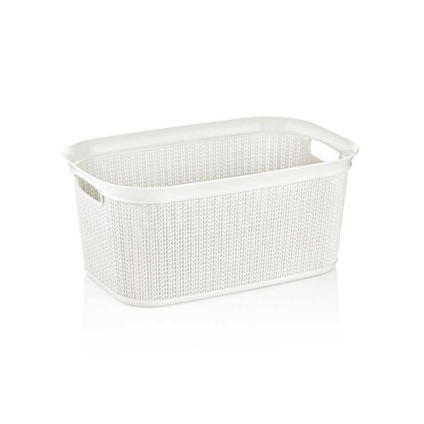 UCSAN Pesukorv 38L KNIT valge 57x37x25 cm