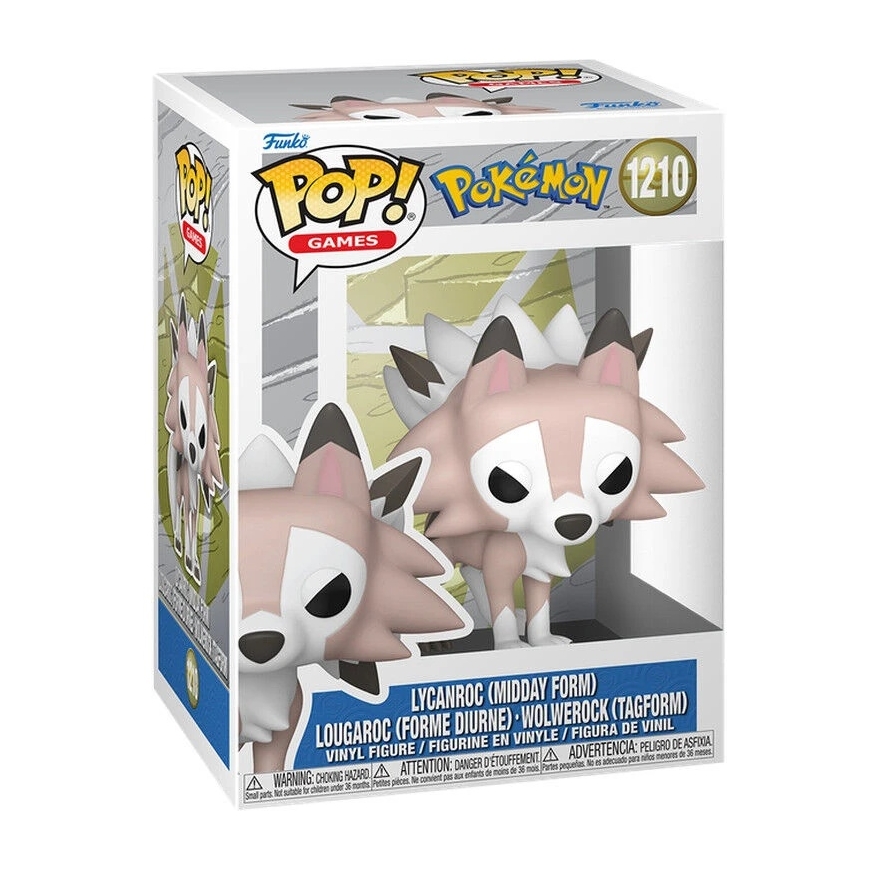 FUNKO POP! Vinyl Figure: Pokémon - Lycanroc (Midday Form), ~9 cm