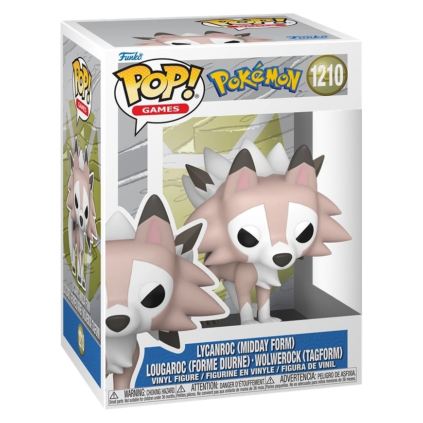 FUNKO POP! Vinyl Figure: Pokémon - Lycanroc (Midday Form), ~9 cm – 3