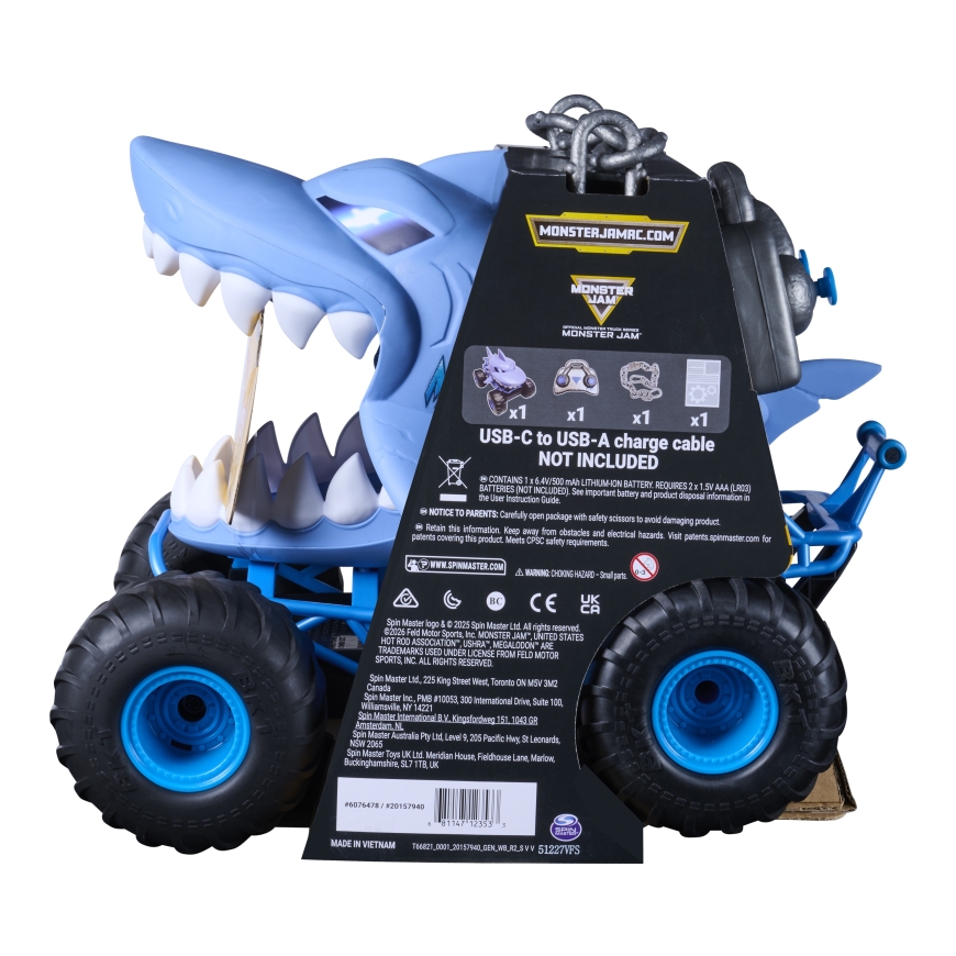 Monster Jam Pureva Megalodon, kaugjuhtimisega auto – 2