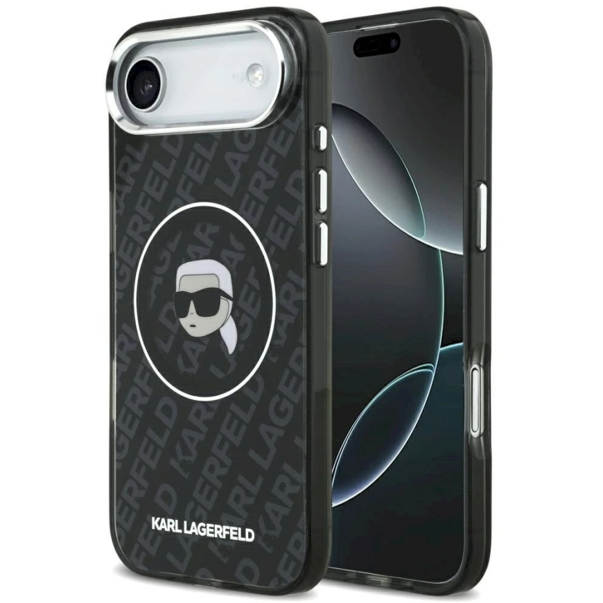 Karl Lagerfeld IML Karl Head Logo MagSafe Case for iPhone Air - Black – 2