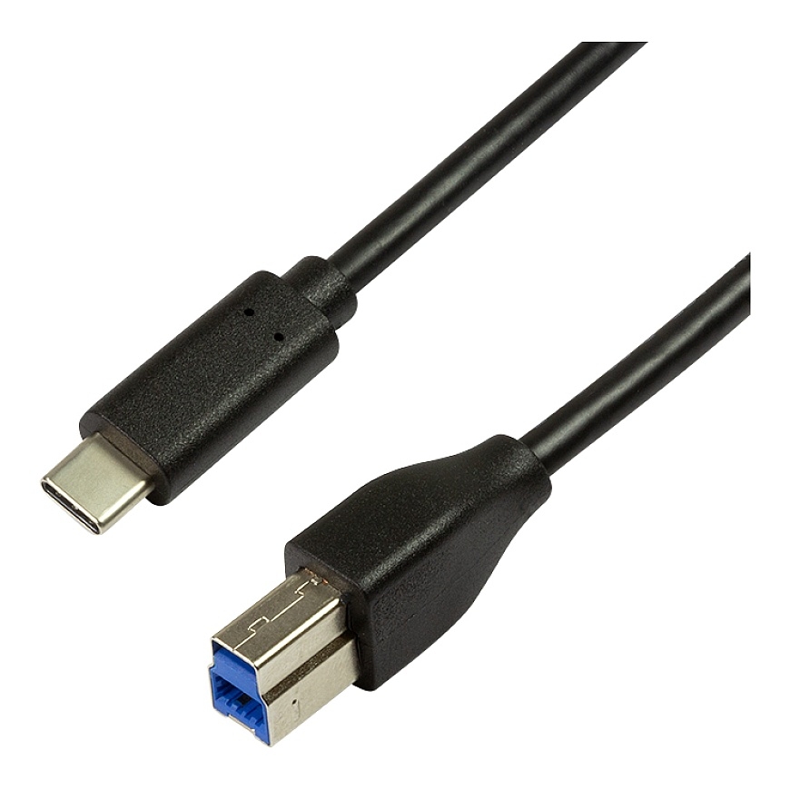 LogiLink CU0163 USB cable USB 3.2 Gen 1 (3.1 Gen 1) 2 m USB C USB B 5 Gbit/s Black