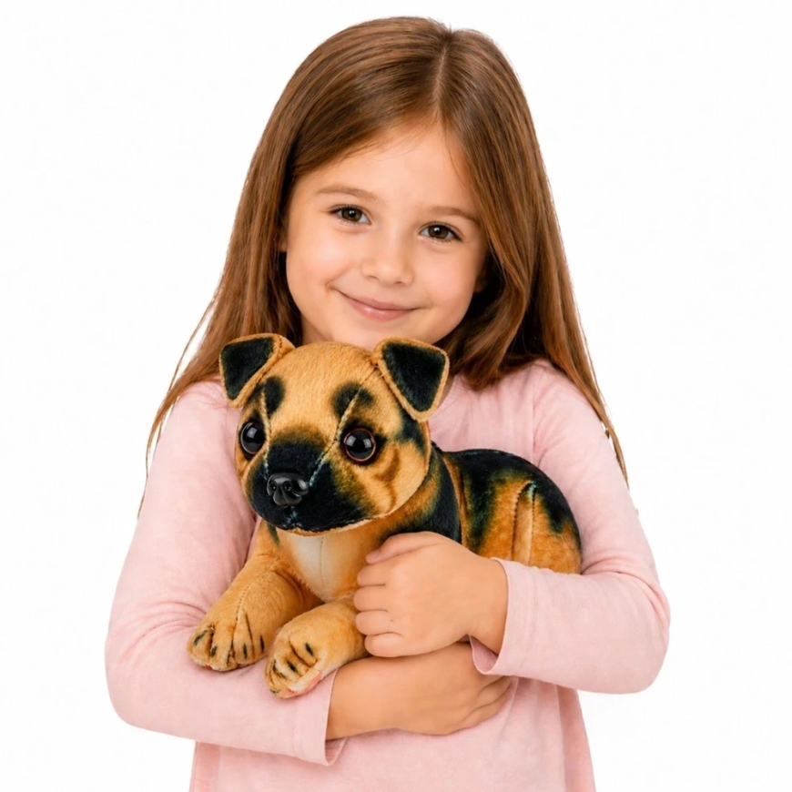Lean Toys Mīkstā rotaļlieta - vācu aitu suns, 25 cm – 3