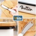 Butter Dish with Bamboo Lid and a Small Knife, 16 x 10.5 x 6.5 c