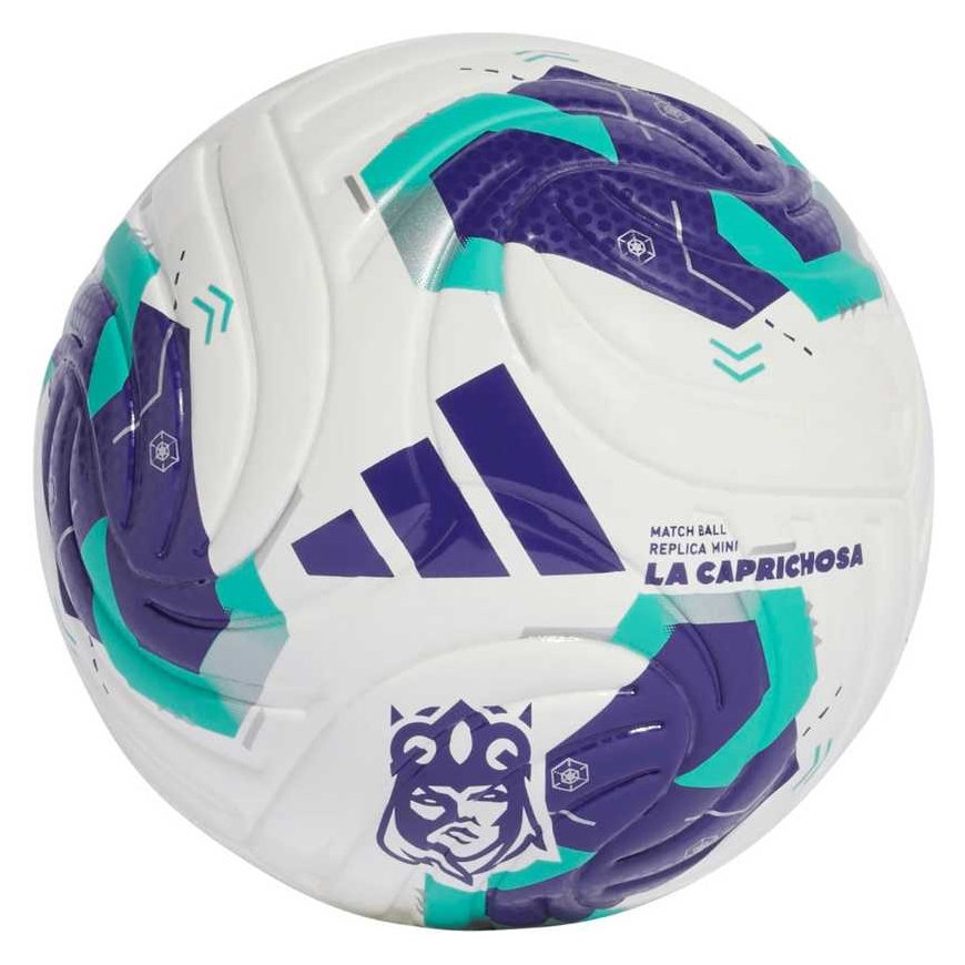 adidas Queens League mini jalkapallo valkoinen ja violetti-vihreä KE8233 (1)