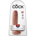 Pipedream King Cock 7" член с яйцами, коричневый Pipedream King Cock 7" член с яйцами, коричневый