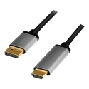 LogiLink CDA0107 videokaapeli-adapteri 2 m DisplayPort HDMI Musta, Harmaa LogiLink CDA0107 videokaapeli-adapteri 2 m DisplayPort HDMI Musta, Harmaa