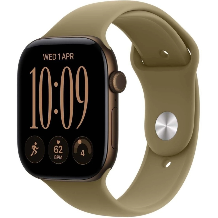 Apple Watch Series 12 42mm Tamsus bronza/alyvuogių spalvos dirželis S/M – 4