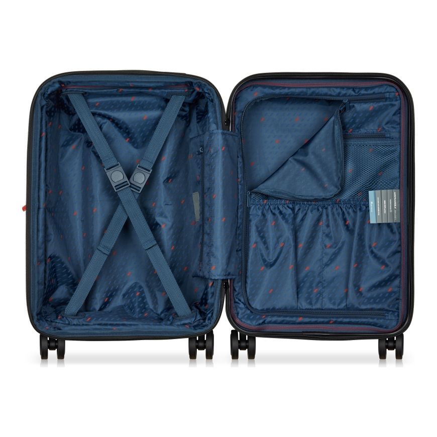 Delsey Elegance paplašināms 55 cm ceļojumu koferis, zils – 5