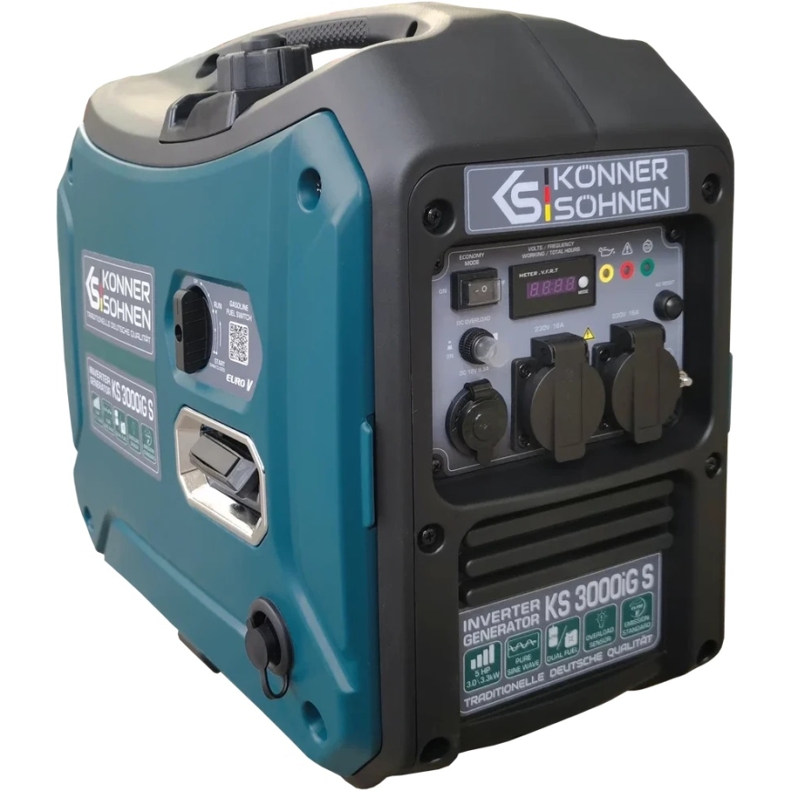 Invertoru ģenerators Könner & Söhnen KS 3000iG S, 3,3 kW, benzīns / LPG, 230 V, 5 l – 4