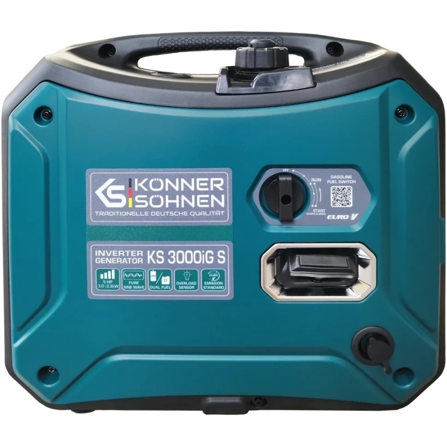 Inverter-generaator Könner & Söhnen KS 3000iG S, 3,3 kW, bensiin / LPG, 230 V, 5 l – 5