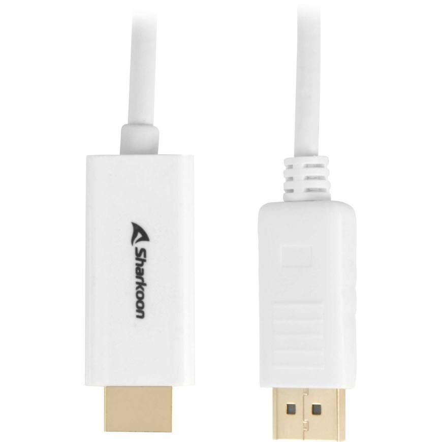 Sharkoon Displayport 1.2:sta HDMI:hen 4K 2 m Valkoinen – 2