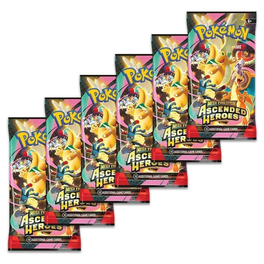 Kogutavate Kaartide Mäng - Pokémon TCG Mega Evolution Ascended Heroes Booster Bundle 6 Paketti + Energiakaardid – 4