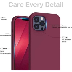 Riff "Mīksta silikona maciņš iPhone 15 Plus" Bordo