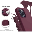 Riff "Pehmeä silikonikotelo iPhone 15 Plus" Bordo Riff "Pehmeä silikonikotelo iPhone 15 Plus" Bordo