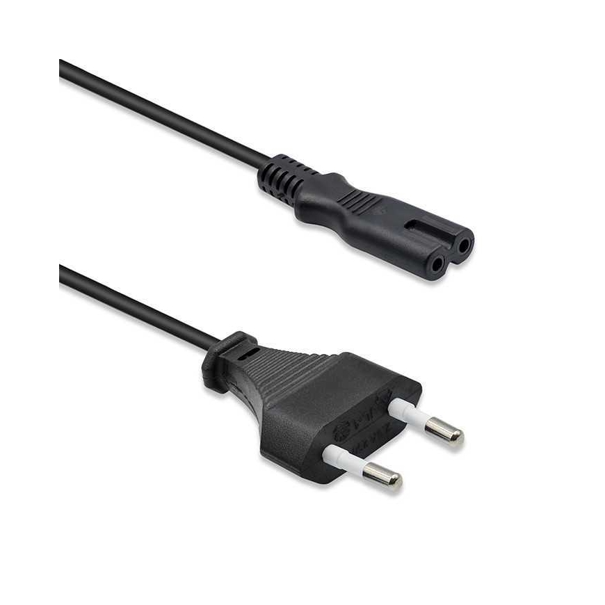 Кабель питания Qoltec IEC C7 / CEE 7/16 (50547) черный
