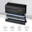 Axagon CLR-M2XL Passive aluminum heatsink for single-sided and double-sided M.2 SSD disks, size 2280