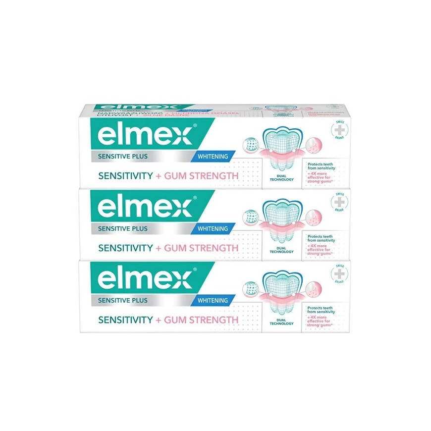 Elmex Jautrus Sensitivity + Gum Strenght Whitening Trio – hambapasta 75 ml