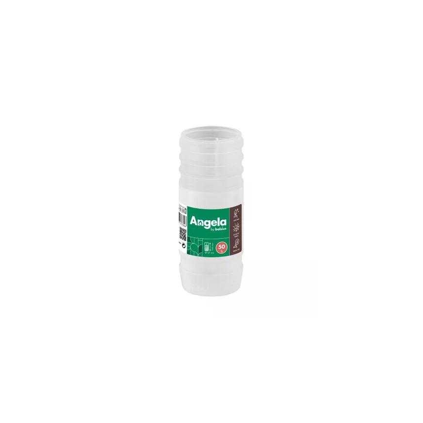 Bolsius Candle white Angela 14.5x5.5x5.5cm
