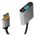 LogiLink CDA0109 cable gender changer DisplayPort VGA Black, Grey LogiLink CDA0109 cable gender changer DisplayPort VGA Black, Grey
